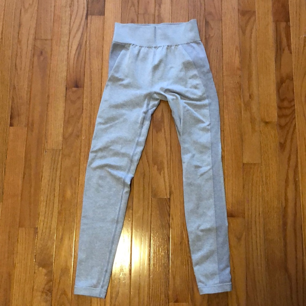 Grey Seamless High Waisted Gym Shark Leggings